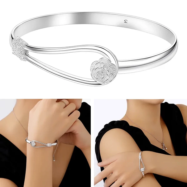 Indiai ezüstözött karkötő