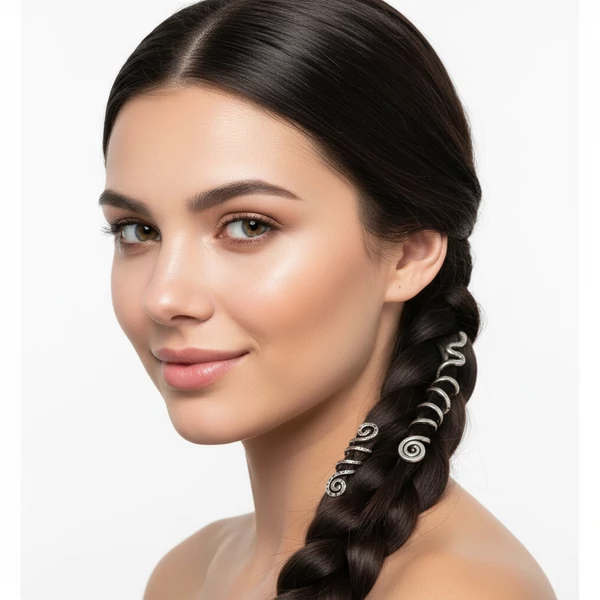 Spirális haj ékszer szett modellen