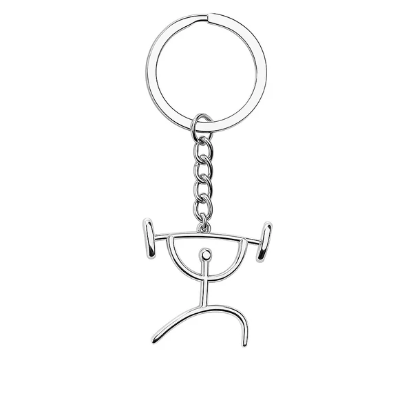 Súlyemelő kulcstartó