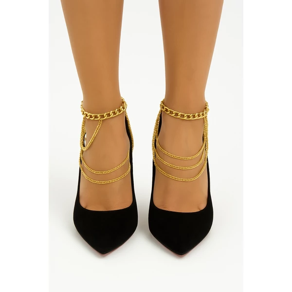 Arany színű cipőlánc magassarkúra 2