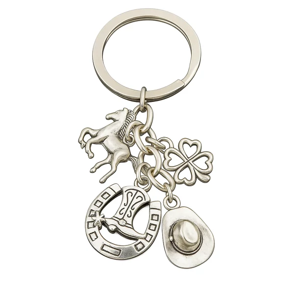 Négy medálos lovas kulcstartó