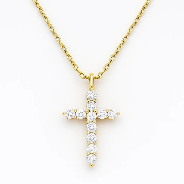 Aranyozott kereszt nyaklánc