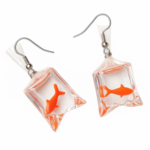 Aranyhal zacskóban fülbevaló