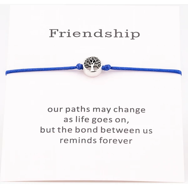 Életfás barátság karkötő ezüst medállal