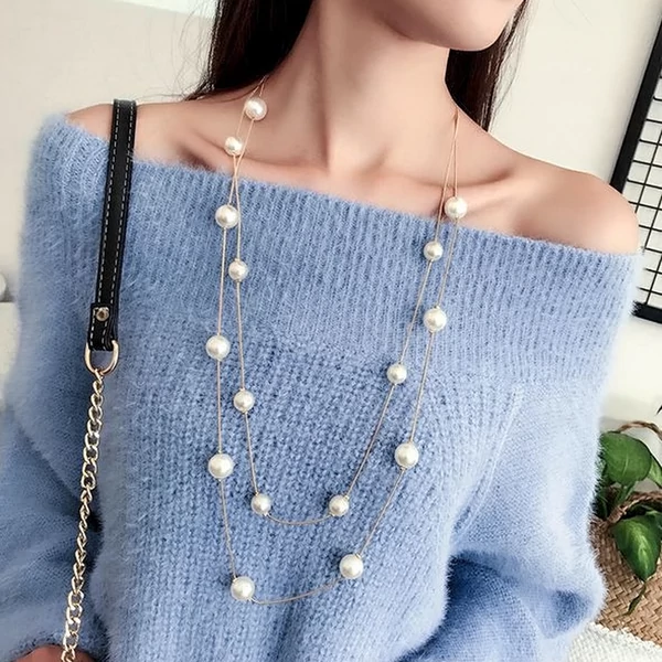 Duplasoros óriás gyöngy nyaklánc