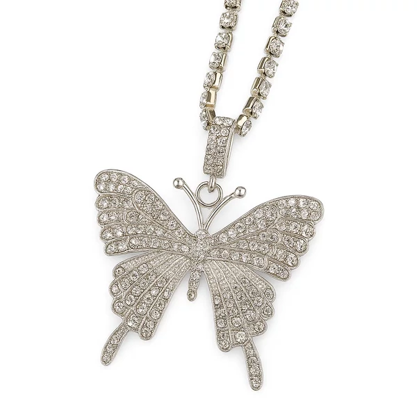Strasszköves pillangós nyaklánc