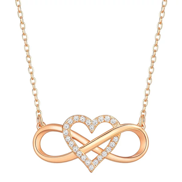 Végtelen jeles szíves nyaklánc