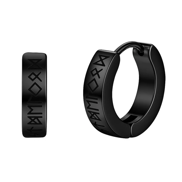 Acél viking Rúna fülbevaló