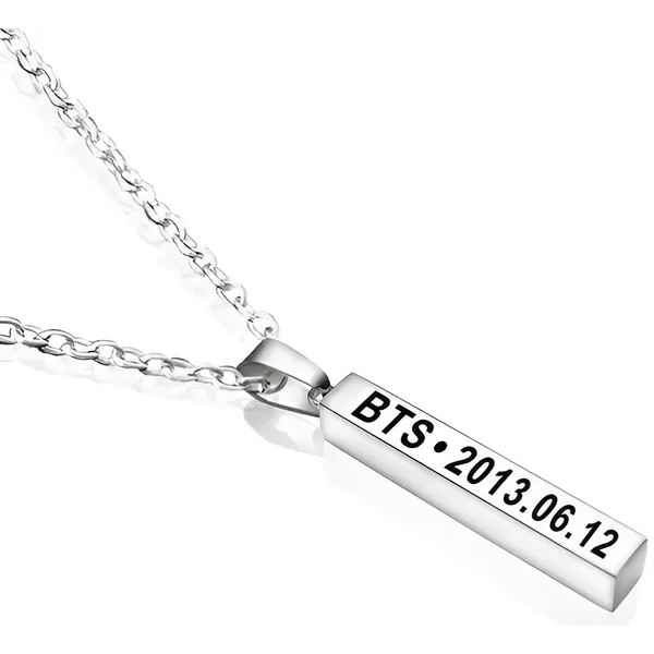 Acél tégla BTS nyaklánc