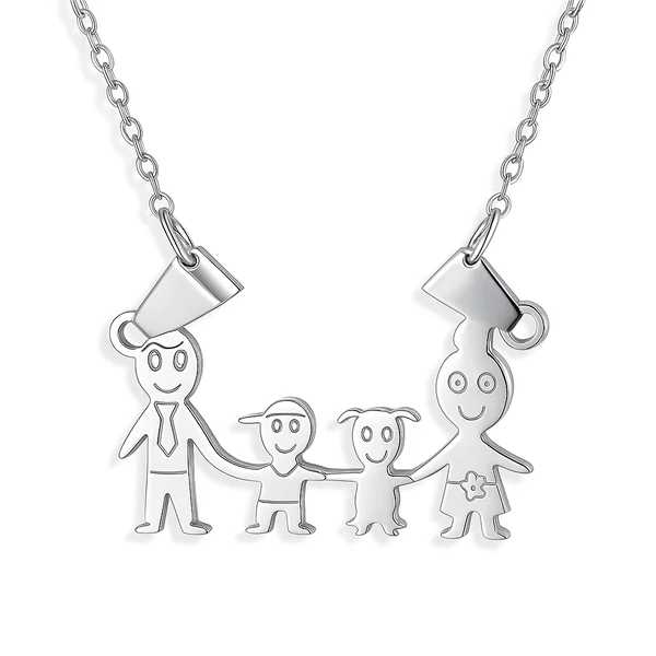 Acél család nyaklánc