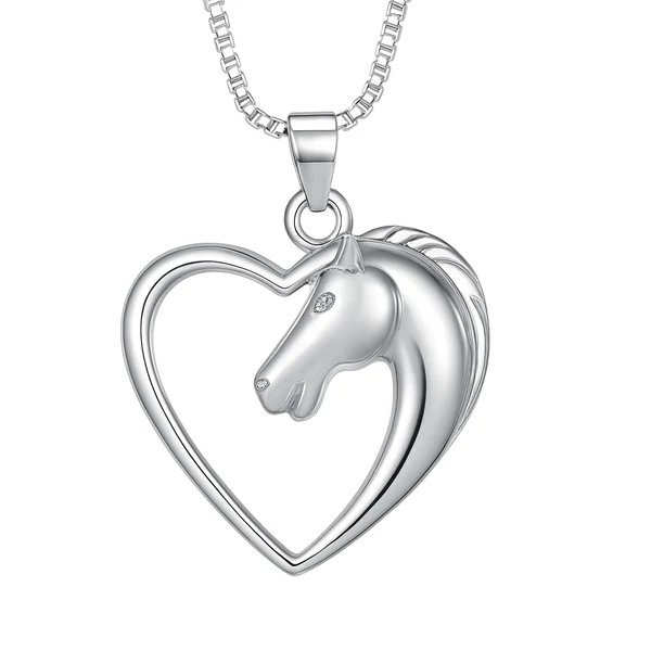 Szíves ló nyaklánc